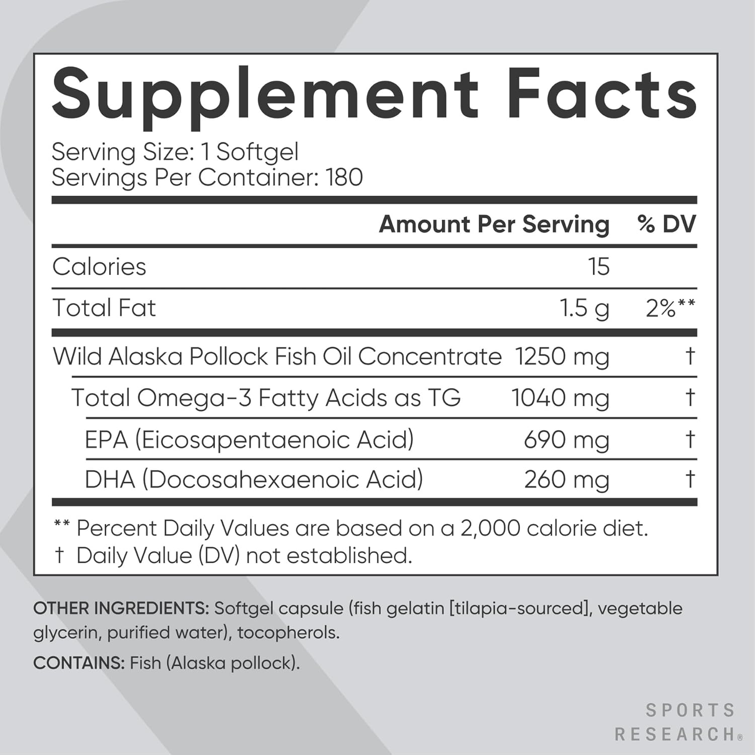 Omega-3 Fish Oil from Wild Alaska Pollock